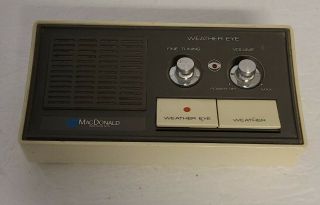 Vintage Macdonald Weather Eye Portable Battery Operated Radio Station Ww - 100