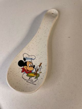 Vintage Mickey Mouse Treasure Craft Spoon Rest Holder Walt Disney Cooking
