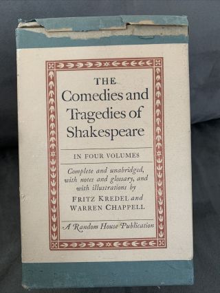 Vintage Set - The Comedies And Tragedies Of William Shakespeare 1944 - 4 Books