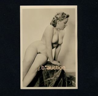 136 RÖssler Aktfoto / Nude Woman Study Vintage 1950s Studio Photo - No Pc