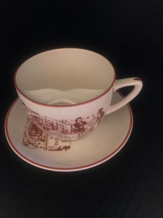Vintage Mustache Cup & Saucer Crown Devon Fielding’s England