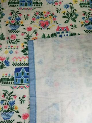 Vintage 100 Polyester Blanket USA Made 72 