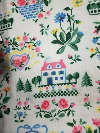 Vintage 100 Polyester Blanket USA Made 72 