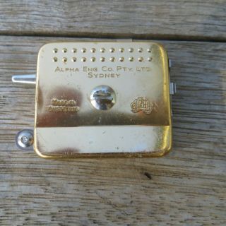 Vintage Lawn Bowls Tape Measure & Calipers Alpha Anodised Gold