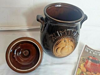 West German Large Vintage Rumtopf Jar & Lid West German Pottery Model No 801 28