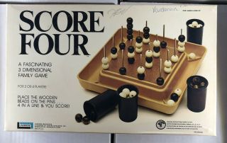 Vintage 1975 Score Four 3d Board Game - Family Game By Lakeside Please Read