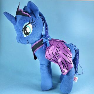 Sparkle My Little Pony Princess Luna Plush Dark Blue Unicorn Hasbro 2016 14 "