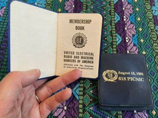 Vintage Ue United Electrical Workers Labor Union Membership Book