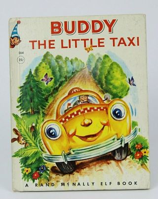 Buddy The Little Taxi Vintage Rand Mcnally Elf Book 1959 Edition