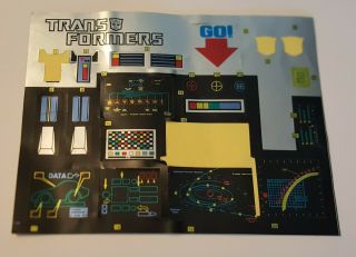 Vintage 1984 Transformers G1 Autobot Optimus Prime Sticker Sheet