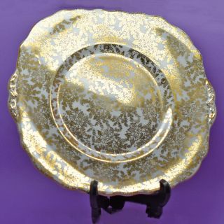 Vale,  Royal Vale,  Cake Plate Gold Chintz,  Vintage,  England