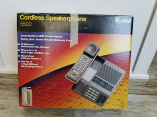 Vintage At&t 5500 Cordless Speakerphone - Gray,  -