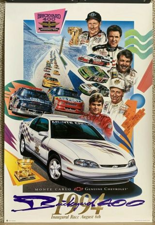 Vintage Brickyard 400 Inaugural Chevrolet Monte Carlo Poster Print 1994 Nascar