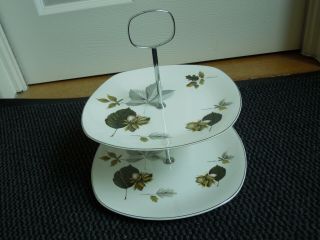 Vintage Retro 1960s Midwinter Stylecraft 2 Tier Cake Stand Nuts In May Design