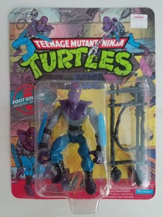 Teenage Mutant Ninja Turtles 1990 Foot Soldier Action Figure - 44 Back Moc