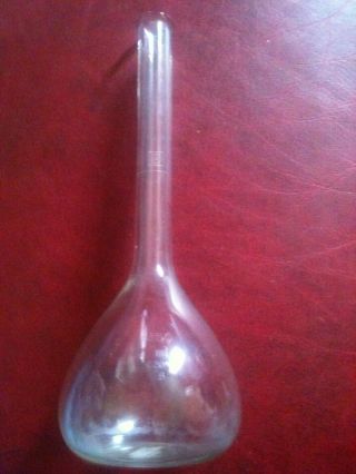 Vintage Tm Flat Bottom 250 Ml Laboratory Long Neck Glass Flask