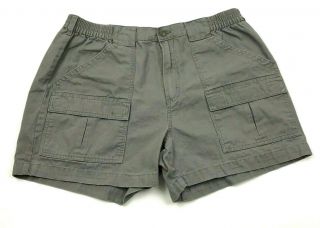 Vintage Red Head Cargo Shorts Size 40 Stone Gray Chino Canvas Denim Outdoors Men