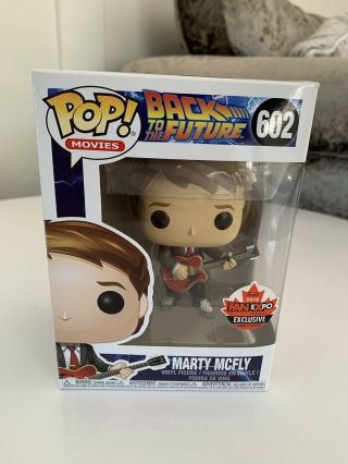 Back To The Future Funko Pop Vinyl Marty Mcfly 2018 Canadian Fan Expo Guitar