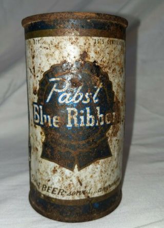 Vintage Pabst Blue Ribbon Beer Can Flat Top