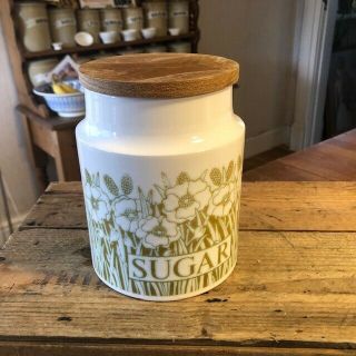 Vintage Hornsea Fleur –kitchen Storage Jar – Sugar – Retro –