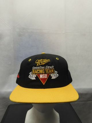 Vintage Rusty Wallace Miller Draft Racing Snapback Hat Nascar