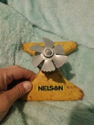 Vintage L.  R.  Nelson Metal Lawn Sprinkler Yellow