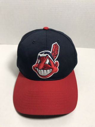 Vintage Cleveland Indians Ohio Baseball Mlb Chief Wahoo Logo Snapback