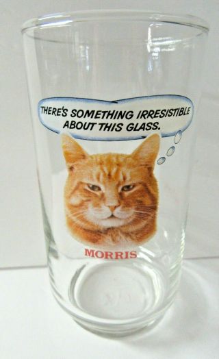 Vintage Morris The Cat Glass Tumbler 9 Lives Catfood Libbey