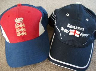 Vintage England Cricket Barmy Army & Odi Baseball Caps