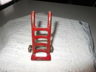 Vtg Childs Pressed Steel Toy Hand Truck Two Wheel Cart Possibly A Marx Toy