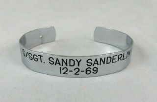Vtg Viva - Vietnam Pow Mia Bracelet - S / Sgt.  Sandy Sanderlin 12 - 2 - 69