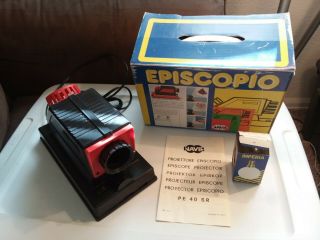 Vintage Episcopio Art Tracing Projector N Box W Bulb Instructions Italy