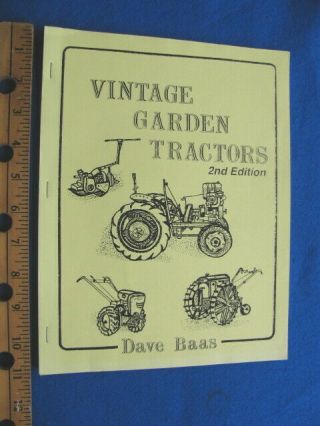 Vintage Garden Tractor Book 2nd Edition,  Dave Baas