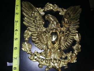 Vintage Solid Brass Eagle Door Knocker Large 8 " X 8 " Federal Shield