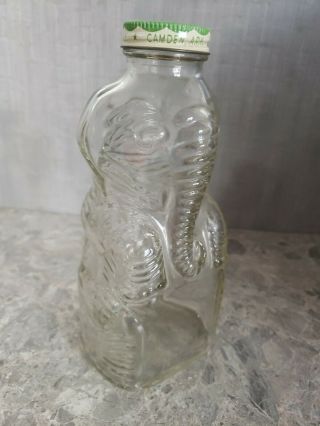 Elephant Glass Bottle - Grapette Co.  Camden,  Ark - Vintage Piggy Bank