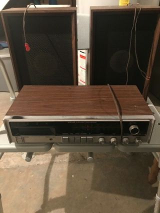 Craig 3215 Am Fm Eight 8 - Track Player Vintage Stereo Receiver W Speakers