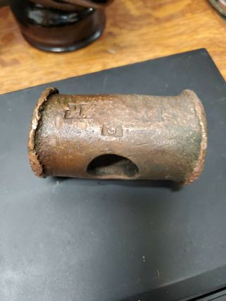Vintage Copper Hammer Head 1055 Grams 2.  6 Lbs Worn Marked 3 Lbs