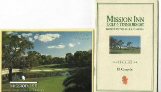 Vintage Yardage Booklet And Scorecard,  Mission Inn,  Howey In The Hills,  Florida