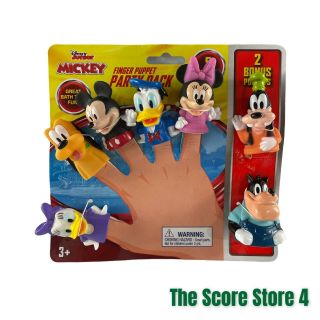 Disney Mickey Mouse 7 Pack Finger Puppet Party Pack Bath Time,  Pool,  Anytime Fun