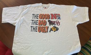 Vintage Nebraska / The Good Bad Ugly T - Shirt Xxl Football Oklahoma Colorado