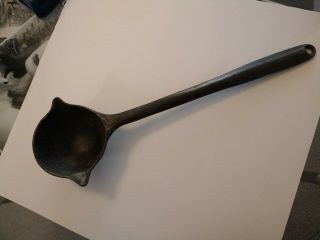 Vintage Antique 17 " Cast Iron Smelting Ladle 