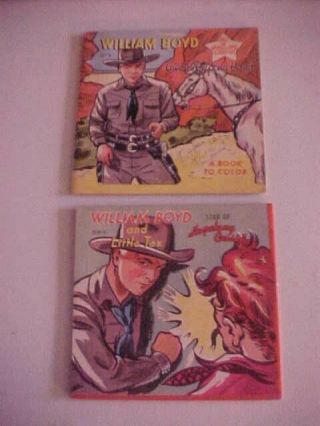 2 Vintage 1951 Hopalong Cassidy Western Story Color Books William Boyd