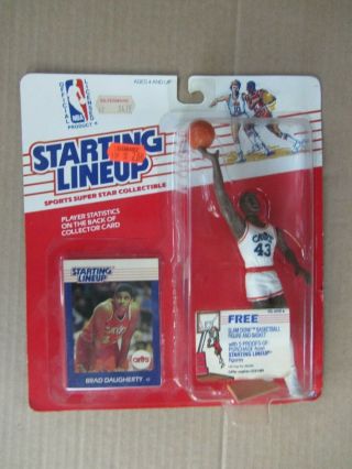 1988 Kenner Starting Lineup Slu Cavs Brad Daugherty With Collector Card