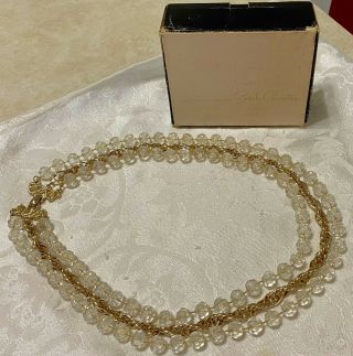 Vintage Sarah Coventry 3 Strand Necklace With Box