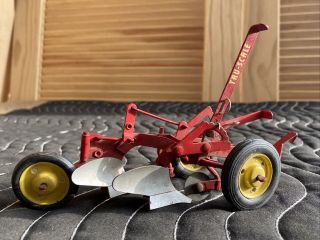 Vintage Tru - Scale Red 2 Bottom Plow 1/16 Farm Implement Old Farm Toy
