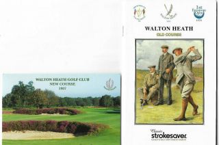 Vintage Yardage Booklet And Scorecard From Walton Heath,  United Kingdom