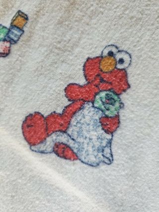 Vintage Elmo Baby Blanket Flannel Receiving Sesame Street