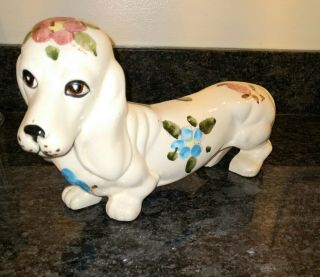 Vintage Ceramic Dachshund Weiner Dog Figurine 12 Inch