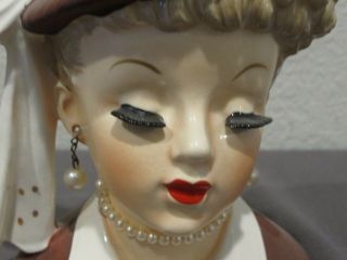 Vintage Napco 1956 C2633A Lucille Ball Lucy Lady Head Vase w/ Bow 3