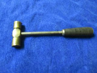 Vintage L.  G.  Williams Small Brass Head Hammer.